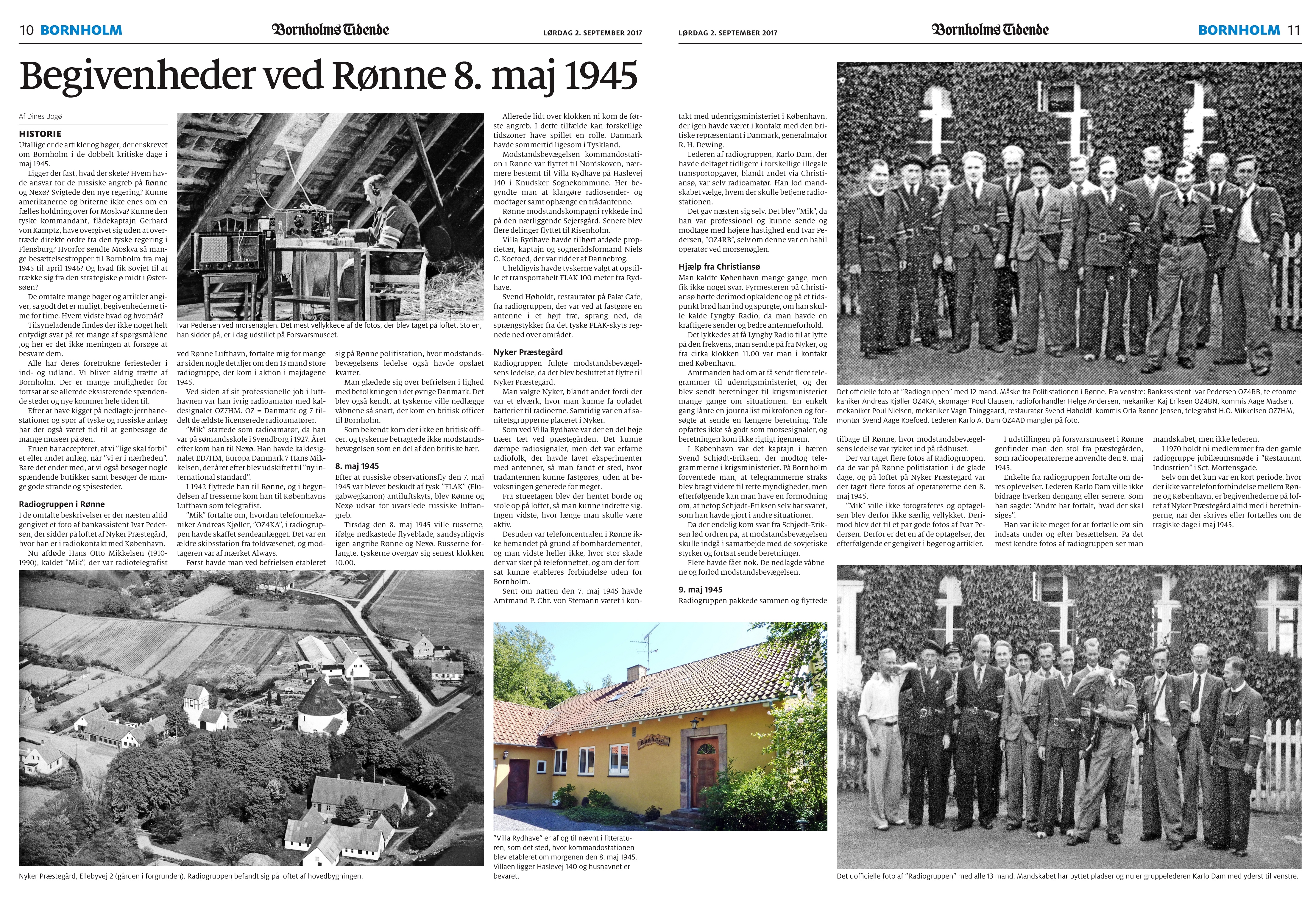 Dines Bogø Besættelsen Bornholm